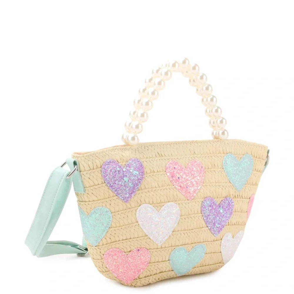 OMG Accessories Glitter Hearts Tote Bag - Picture 2 of 2